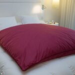 Housse déredon - castex couettes naturelles - jacquard grenat - coton - 180x180 cm Housse déredon - castex couettes naturelles - jacquard grenat - coton - 180x180 cm