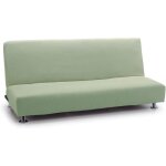 Housse �lastique universelle pour canap� lit clic - clac trois places turquoise tissu jacquard toucher ...