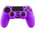 Housse etuis coque pour manette avec grip ps4 violet