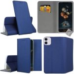 Housse etui portefeuille avec coque intrieure en silicone pour apple iphone 12 mini + film ecran - bleu ...