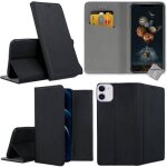 Housse etui portefeuille avec coque intrieure en silicone pour apple iphone 12 mini + film ecran - noir ...
