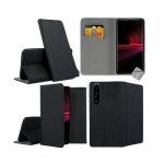 Housse etui portefeuille avec coque intérieure en silicone pour sony xperia 1 iii + film ecran - noir ... Housse etui portefeuille avec coque intérieure en silicone pour sony xperia 1 iii + film ecran - noir ...