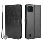 Housse etui portefeuille avec coque intrieure en silicone pour wiko y62 plus + verre trempe - noir