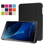 Housse etui pour samsung galaxy tab a 10. 1 t580 noir housse tablette cuir pu avec support noir coque ...