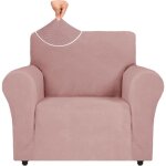 Housse de fauteuil extensible - gris rose - protection canape chien - hiver sofa cover