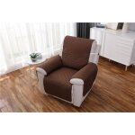 Housse fauteuil relax - antidrapant - doux et confortable - marron - 200cm x 55cm - design contemporain ...