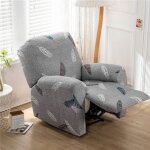 Housse de fauteuil relax extensible 1 place - lgant impression - lavable en machine