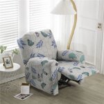 Housse de fauteuil relax extensible 1 place - marque - modle - football - bleu - synthtique