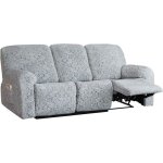Housse de fauteuil relax extensible - jacquard - gris clair - pour canap 3 places