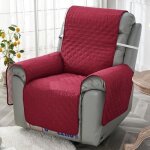 Housse de fauteuil relax - wine - antidrapante - matelasse - 1 place - polyester