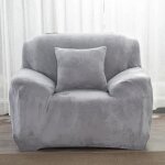 Housse de fauteuil housse de fauteuil en velours salon couverture extensible 1 place chaise housses spandex ...