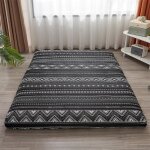 Housse imprim�e pour matelas futon tatami sans futon coton doux avec fermeture �clair 150x200 cm label ...