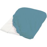 Housse de matelas � langer - candide - eponge - 50 x 75 cm - bleu canard