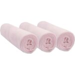 Housses pour matelas � langer - easy dort - lot de 3 - bouclette �ponge - rose