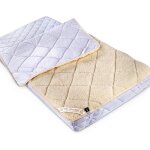 Housse de matelas surmatelas couverture couvre - lit 100% laine mérinos format 90x190cm beige / blanc ... Housse de matelas surmatelas couverture couvre - lit 100% laine mérinos format 90x190cm beige / blanc ...