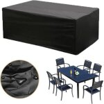 Housse pour mobilier de jardin - Étanche bâche couverture - noir - 180x120x74 cm Housse pour mobilier de jardin - Étanche bâche couverture - noir - 180x120x74 cm