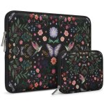 Housse ordinateur 15 avec pochette pour macbook pro / air surface pro hp - motif floral