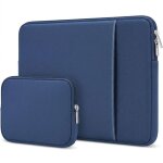 Housse pour ordinateur portable avec pochette protection anti - rayures 13 pouces - bleu marine