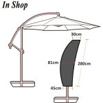Housse de parasol en hauteur 280cm - housse parasol de grand taille en 210d oxford impermable anti - ...