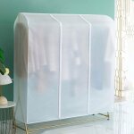Housse penderie translucide 120x50x150cm sac anti - poussi�re suspendu pour rangement v�tements en placard ...