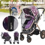 Housse de pluie pour poussette et landau universelle habillage pluie en pvc protection de bb hb003 ...