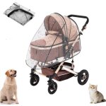 Housse de pluie pour poussette taille unique - pliable et transparente elle prot�ge de la neige de la ...