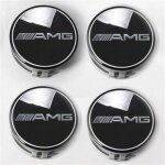 Housse pour pneu 4 x centres de roue noir 75mm mercedes benz amg abs cache moyeu emblème logo Housse pour pneu 4 x centres de roue noir 75mm mercedes benz amg abs cache moyeu emblème logo