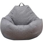 Housse de pouf poire - noname - 90x80 cm - gris fonc - confortable - ergonomique