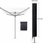 Housse de protection anti - poussi�re pour �tendoir � linge dext�rieur - noire - 165 cm - imperm�able ...