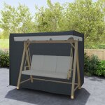 Housse de protection balancelle de jardin 3 places b�che �tanche et anti - uv 420d dim. 220l x 125l x ...