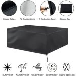 Housse de protection Étanche pour meubles de jardin table banc extérieurs bâche couvercle noir 213x132x74cm ... Housse de protection Étanche pour meubles de jardin table banc extérieurs bâche couvercle noir 213x132x74cm ...