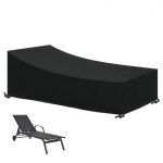 Housse de protection impermable pour transat - linxor - noir - 210 x 75 cm