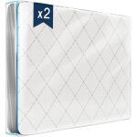 Housse protection matelas en - lot de 2 - housse matelas 90x200 cm (epaisseur 30 cm) - housse integrale ...