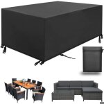 Housse de protection pour meubles de jardin imperm�able et anti - uv pour table dext�rieur (noir 150 ...