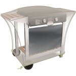 Housse de protection pour meuble plancha sur pieds jardiline - 110 x 60 x 60 cm - gris mastic