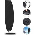 Housse de protection pour parasol d�port� autrement - 265cm - noir - imperm�able en tissu oxford 210d ...