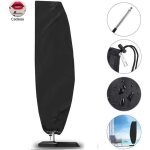 Housse de protection pour parasol d�port� grande 4 x 4 m - drmker - noir - imperm�able anti - uv