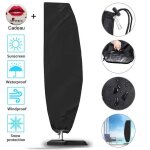 Housse de protection pour parasol dport - impermable - anti - poussire / uv - noir - 280cm