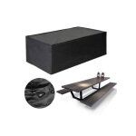Housse protection salon de jardin anti - vent - pluie - uv noir 180 x 120 x 74 cm r�sistante imperm�able ...