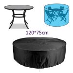 Housse de protection pour table ronde imperméable au vent housse mobilier 210d oxford tissu housse salon ... Housse de protection pour table ronde imperméable au vent housse mobilier 210d oxford tissu housse salon ...