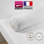 Housse prot�ge traversin (traversin 160 cm) - 100% coton - france - blanc