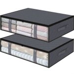 Housse de rangement - non spécifié - lot de 2 - tissu - 60 x 45 x 15 cm - 75 l Housse de rangement - non spécifié - lot de 2 - tissu - 60 x 45 x 15 cm - 75 l