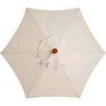 Housse de rechange pour parasol 6 baleines 2 m imperm�able r�sistante aux uv toile de rechange blanc ...