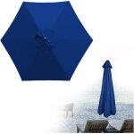 Housse de rechange parasol - mich - 3 m - 6 baleines - imperm�able - anti - uv - toile polyester - poches ...