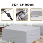 Housse rectangulaire pour meubles dext�rieur housse pour table et chaises de patio argent 242 * 162 * ...