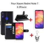 Housse redmi note 7 coque luxe �tui � rabat housse + hd verre tremp� xiaomi redmi note 7 protection �cran ...