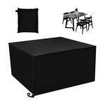 Housse salon de jardin - mobilier jardin couverture pour jardin salon et patio - noir Housse salon de jardin - mobilier jardin couverture pour jardin salon et patio - noir