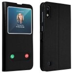 Housse samsung galaxy a10 protection double fentre fonction stand noir~yj15487
