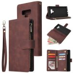 Housse samsung galaxy note 9pu cuir multi - card slot portefeuille �tui � rabat avec support high - quality ...