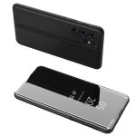 Housse pour samsung galaxy s26 ultra 5g - etui coque portefeuille clear view miroir + film ecran - noir ...